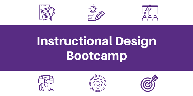 Instructional Design graphic with learning icons