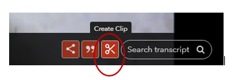 Click the Clip icon to create a clip