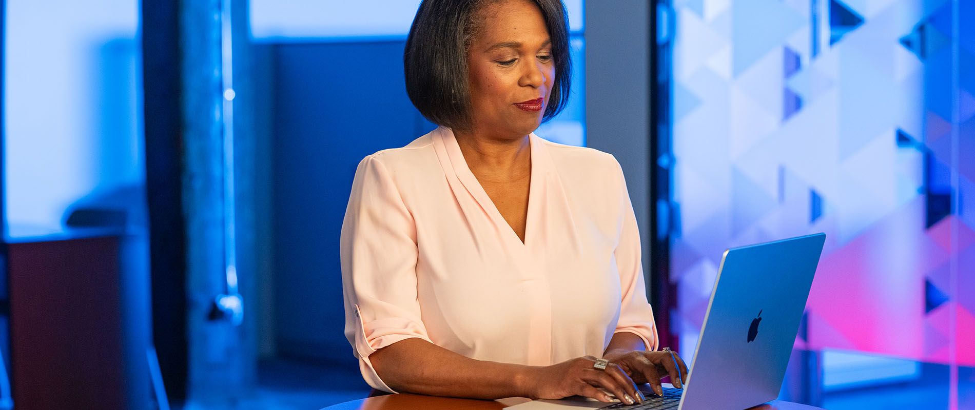 Female student on laptop