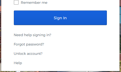 Screen showing Sign In button with Need Help Signing In link directly below