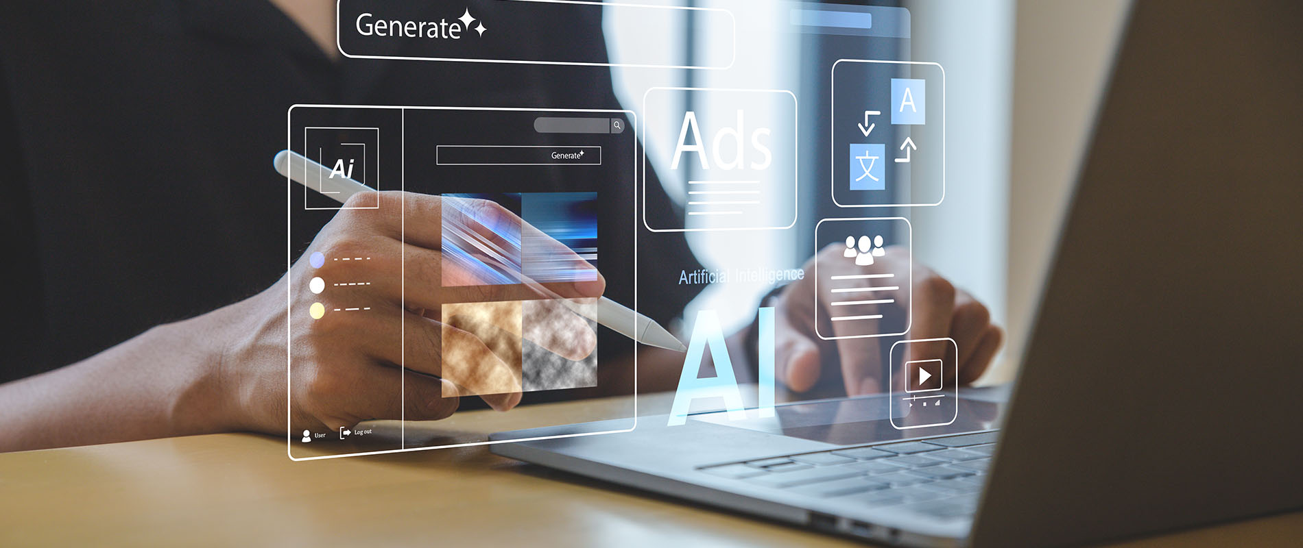Stock photo of person on laptop