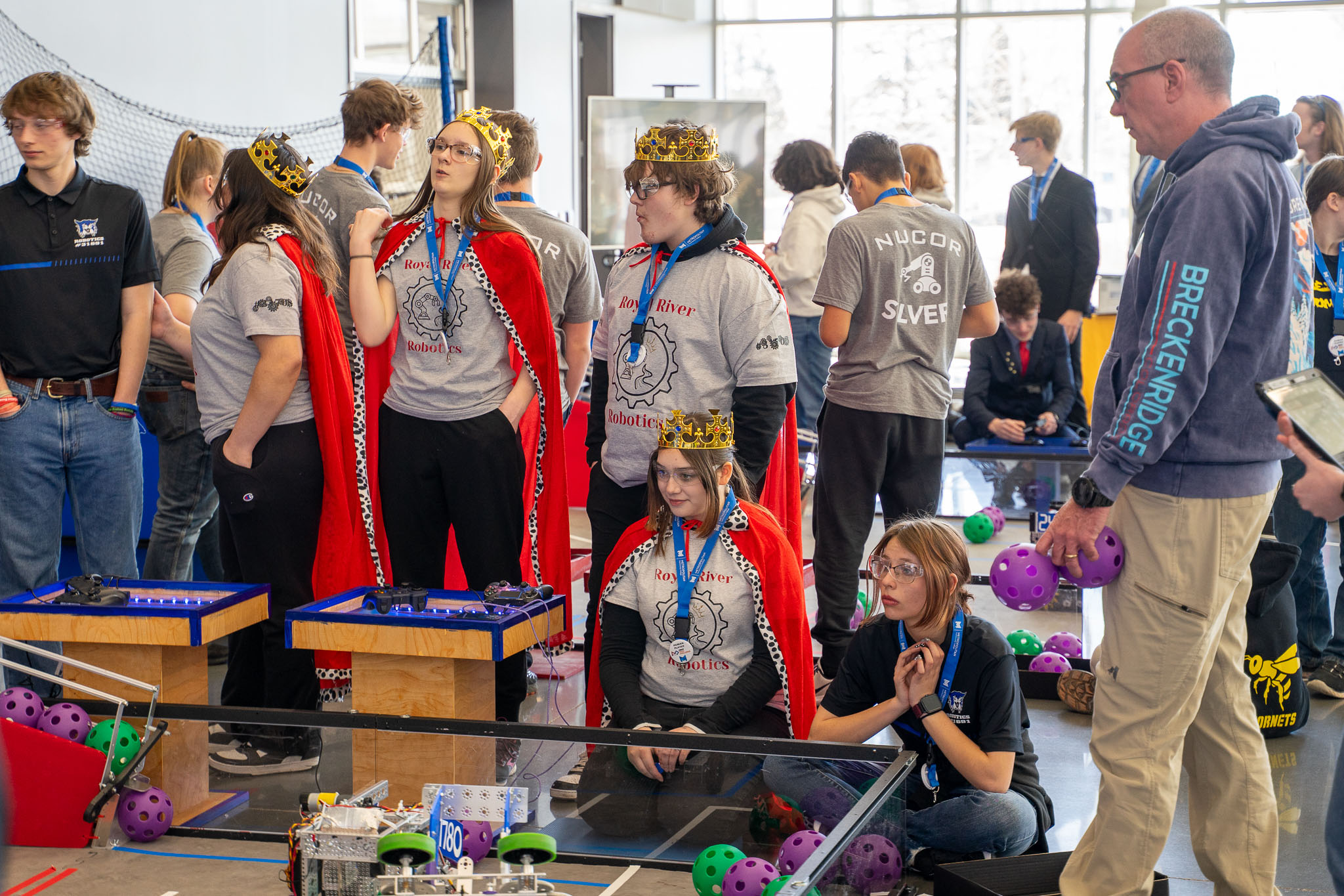 Students participating in robotics competition at the 2026 FTC Nebraska Championship
